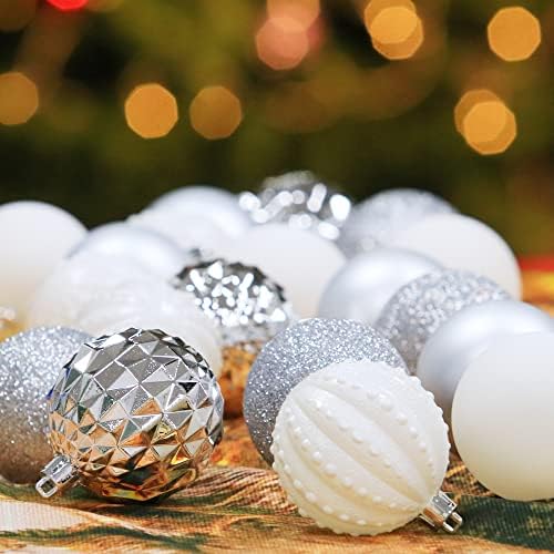 45KOM 2.36 Božić Ball ukrasi, Shatterproof plastična lopta poklon za Božić stabla, Festival, Home Party i