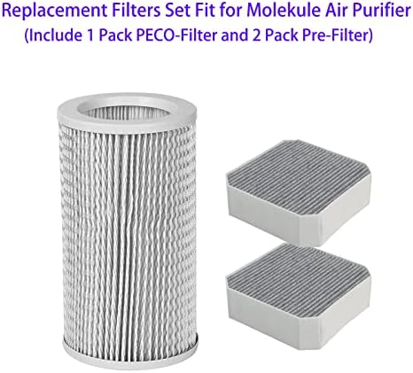 3 Paket zamjena filteri Set za Molekule pročišćivač zraka, uključuju 1 Paket PECO-Filter i 2 paket predfilter