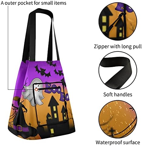 Bundeve za Noć vještica sklopiva torba za rame za višekratnu upotrebu torba za namirnice Heavy Duty School