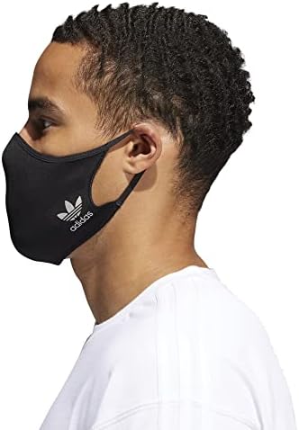 Adidas originali 3-pruge muški sportski pokrivač za lice, 3-pakovanje, crno