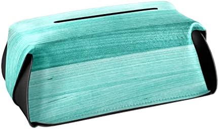 Teal tirkizni zeleni tkivni tkivni tkivni tkivo pravokutna kožna kutija za tkivo sa ručkom dispenzercem za