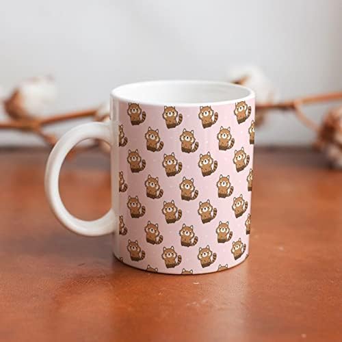 Slatka crvena Panda Print šolja Coffee Tumbler keramička šolja za čaj Funny poklon za kancelarijski dom Žene Muškarci