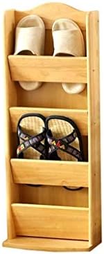 Stalak za cipele WSZJJ - moderna minimalistička kreativna drvena kućanski višeslojni puni drveni cipele s masivnim pukotinama sandale za skladištenje punog drveta sandale i papuče