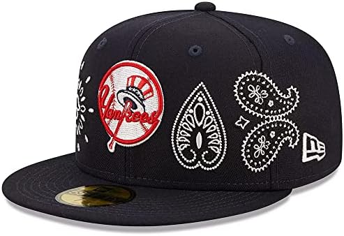 New Era Ny New York Yankees 59Fifty Paisley Elementi ugrađeni poklopac, šešir