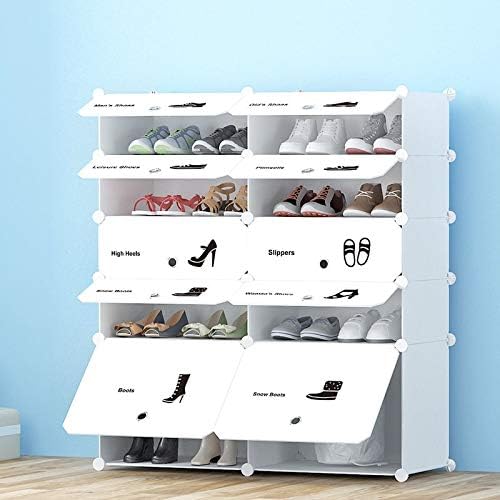 TJLSS Bijela moda Jednostavni ormar za cipele Pogodan uklonjivi - taj u domaćinstvu višeslojnog plastičnog plastičnog stalak za skladištenje