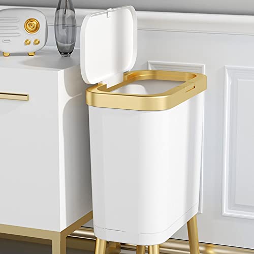 Zukeeljt smeće može veliki kapacitet Zlatni luksuzni kan za smeće za kuhinju kupatilo kreativni kanti za smeće