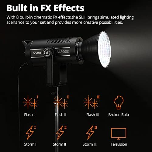 Godox SL300III SL-300III 320W 5600K Dnevna svjetlost uravnotežena LED video svjetlost, sa jakim