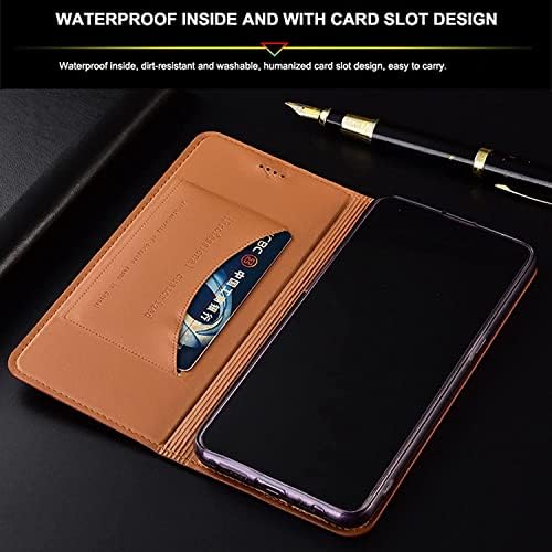 Coovs futrola za iPhone 14 Pro, luksuzna torbica za novčanik od prave kože sa utorom za kartice stalak za