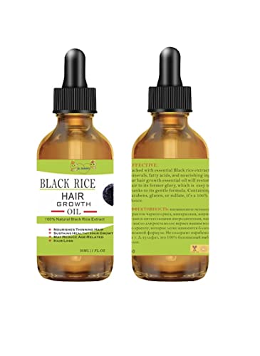 Prirodni ruzmarin, ricinus, đumbir korijen & crna riža kosa regrowth tretman ulje. Čisto