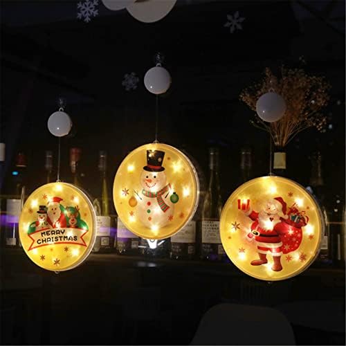 Božićni prozori na baterije ukrasi sa upaljenim LED sisaljkama za božićno drvce kamin prozor unutarnji i