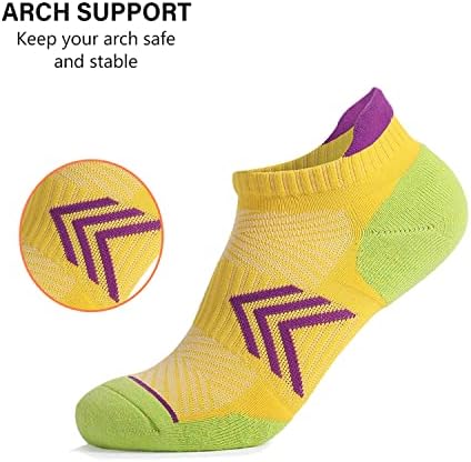 MR.KM 3 para ženskih čarapa za trčanje sa kompresijom za gležanj, obloženih atletskih čarapa