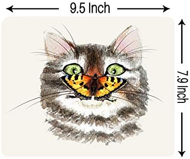 EKOBLA MOUSEPad Slatka mačja jastučić za miša leptir na nosu Slikanje Smiješno životinje Cool dizajn