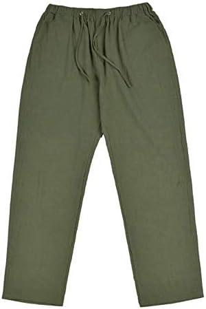 Ženske pamučne posteljine hlače Ljeto casual nacrtavanje elastičnih struka plus veličine plaže pantalone labavi