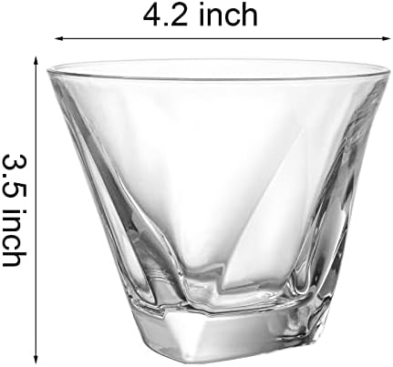 Foraineam čaše za piće Set od 6 staromodnih čaša za staklo za viski čašice za Bar sa debelim ponderiranim