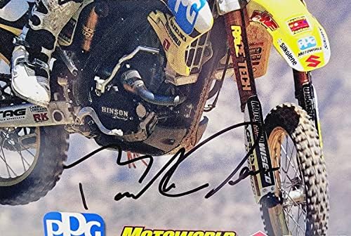 Branden Jesseman autografirao 8x10 fotografija Suzuki Racing Motocross Supercross
