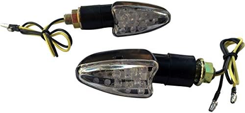MotorToGo crni LED Žmigavci za motocikle bočni indikatori markera blinkeri kompatibilni za 2008 Suzuki B-King