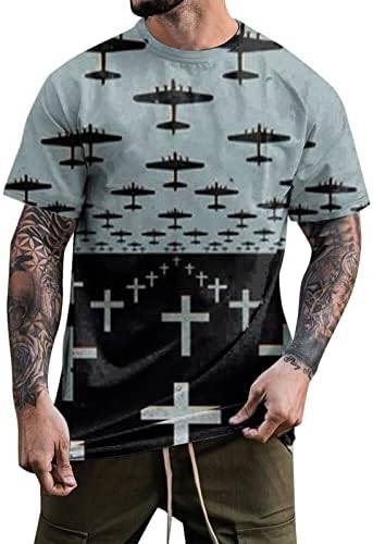 XXBR MENS vojnike majice kratkih rukava, ljetni odmor casual retro Isus Cross Panther Printhers