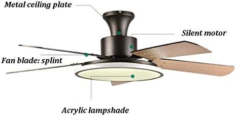 CUTYZ stropni ventilatori sa lampicama, LED stropni ventilator Svjetlo nordijske uredske spavaće sobe dnevni