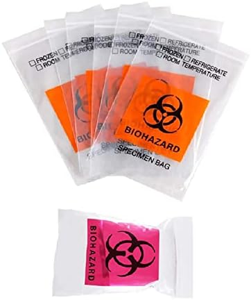 Generičke torbe za uzorke Biohazarda 6 9-inčnih vrećica sa zatvaračem za laboratorijski uzorak