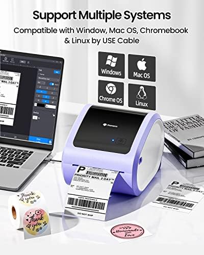 Phomemo M220 Label Maker, D520bt Bluetooth shipping Label Printer, kompatibilan sa Android i iOS telefon