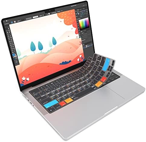 Jcpal Adobe Illustrator vodič za prečice poklopac tastature za 2021/2023 M1 / M2 Apple MacBook Pro 14
