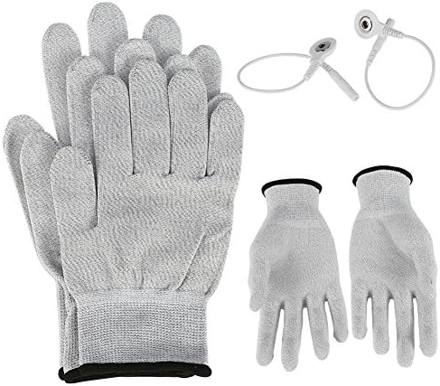 Provodna rukavica, 1 par provodnih elektrodnih masažnih rukavica sa žicama elektrodnih jastučića za opremu za njegu ljepote
