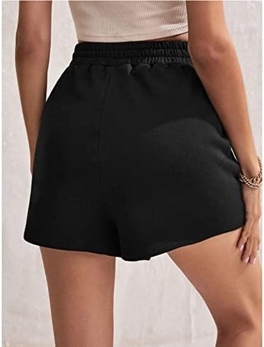 Ženske kratke hlače elastične struke, udobne pamučne dukseve s čvrstim kratkim hlačama trčanje