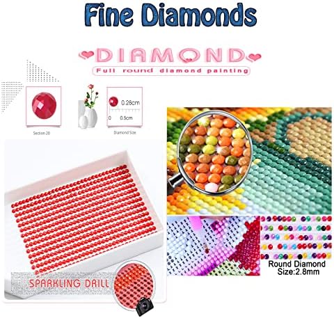Dijamantni setovi za odrasle, Sažetak ELK Diamond Art Kids početnik DIY 5D boja po brojevima, velika puna