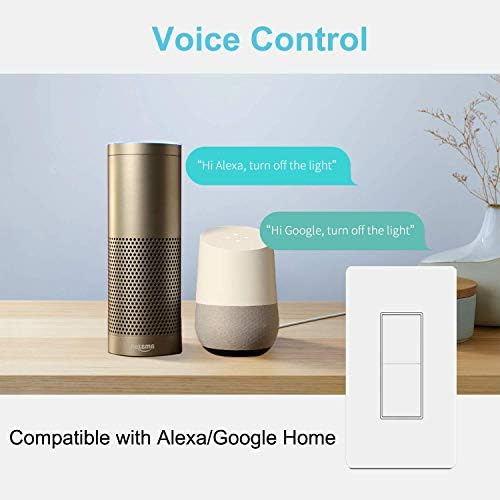 Pametni prekidač, WiFi pametni dvostruki prekidač, kompatibilan sa Alexa i Googleom Home, daljinsko