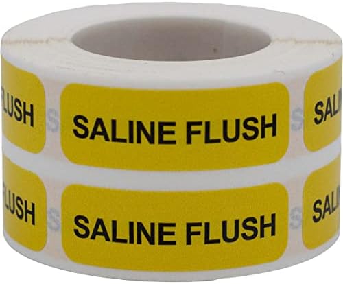 Saline Flush Veterinarske etikete .5 x 1,5 inča 500 ukupnih naljepnica