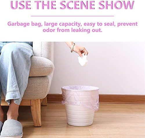 Ufritan 5 Rolls ružičaste vreće za smeće, malene vreće za smeće, ružičasto smeće mogu obloge, ekološki prilagođene