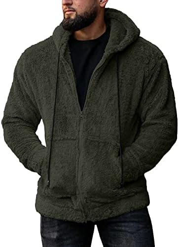 Jakna Muška dvostrana plišana kardiganska patentna termalna jakna sa čvrstim kaputima za muškarce