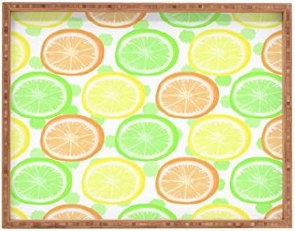 Deny Designs Lisa Argyropoulos Citrus točkovi i tačkice u zatvorenom / vanjsku pravokutnu ladicu, 14 x 18