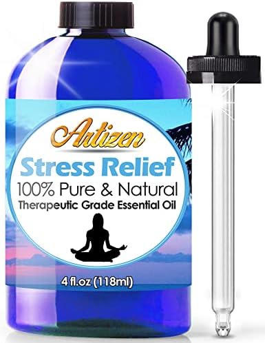 Artizen Stresna reljefna mješavina esencijalnog ulja terapijskog razreda - Ogromna boca 4oz - savršena za