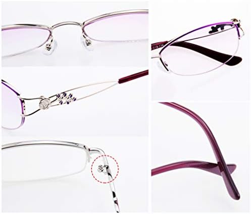 Naočale Horv visoke rezolucije Ženske modne elegantne naočale za čitanje Čitaoci čizme ljubičaste / crvene