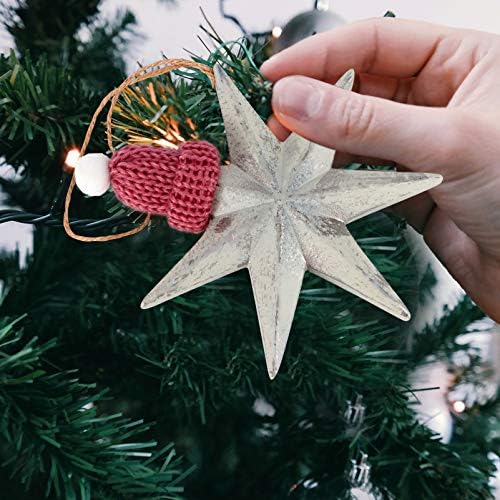 Toyandona Božićna stabla zvijezda Rustikalna vintage zvijezda sa mini hat božićnim drvvom