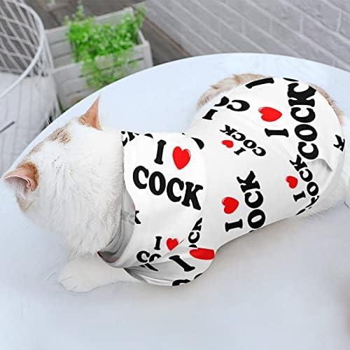 Funnystar I Love Cock Hoodie Clot Clonus The CAT WeatherShirt outfit sa šeširom Mekog kaputa