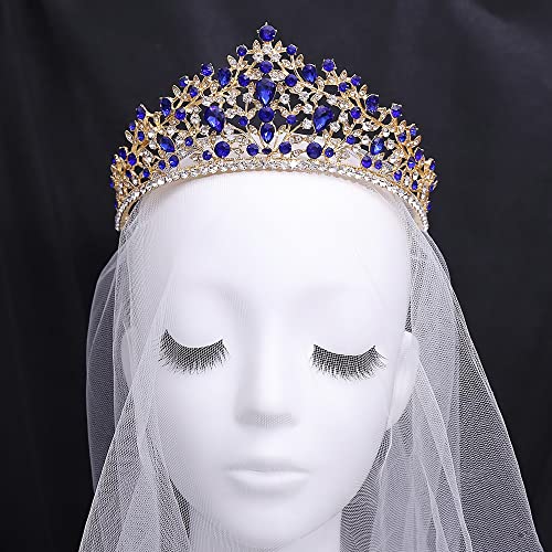 WIOJEIGO ženske kristalne vjenčane tijare Prijestolonasljednice trake za glavu od vještačkog dijamanta
