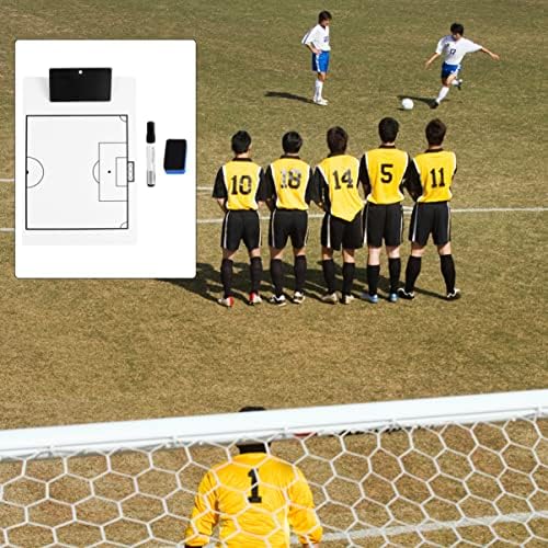 Bestsport 3sets međuspremnik fudbalskog suhog kompleta za koristan pribor Soccer Praktični marker brisanje prenosivih alata Izdržljive ploče PVC konkurs dvostrano sa olovkom obrišite