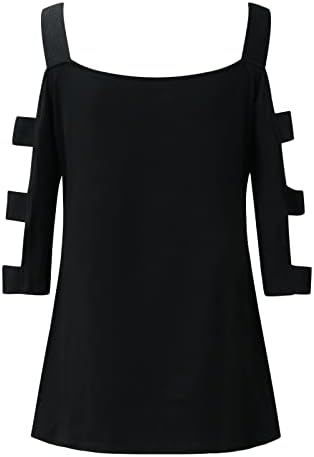 Ženski ljetni gornji dio šive hladnog ramena majica plus veličina vrhova kratkih rukava s vješticama
