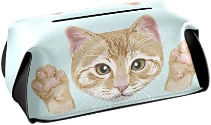 Slatka kutija za mačka tkiva Pravokutna kožna tkiva držač kutije sa ručkama Dispenzer za lica