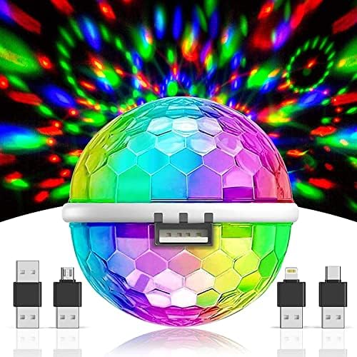 USB svjetla za zabave Mini Disco Ball, Led mala Magic Ball kontrola zvuka DJ Stage Light šareni