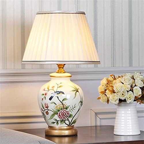 Debela keramička stolna lampica Europski stil cvijet i ptica dnevna soba spavaća soba noćna stolna svjetiljka