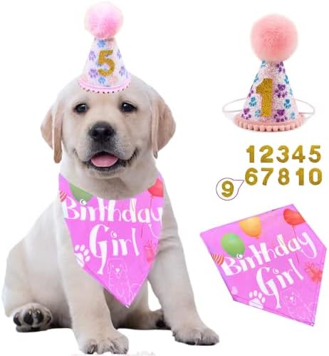 Bidina rođendan Bandana kapa s brojem rođendana za psu doplata doggy bandana za dječak djevojke štene