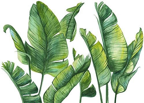Zelene biljke zidne naljepnice, uklonjive PVC svježe lišće Stick zidne naljepnice, Kreativni Murali