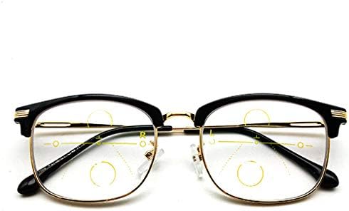 Fotohromic Smart Zum naočale, metalni okvir i multifokalna sočiva diopter smola, daleko i u blizini ne-polariziranih ne-polariziranih uniseks čitalaca