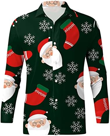 XXBR božićne košulje za muške, B2 Xmas grafički printom za partiju navraćaju kostimi na plaži Dizajnerska