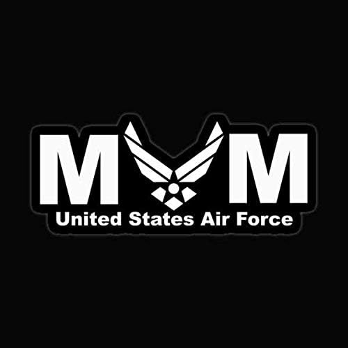 Air Force Mom Usaf Decal Vinil naljepnica | Automobili Kamioni Vans Zidovi Laptop | Bijela | 7,5
