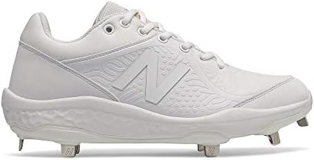 Nova ravnoteža Muška svježa pjena 3000 V5 Metalna bejzbol cipela, bijela / bijela, 5 širine