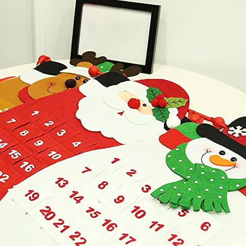 XIOS Božić dekoracija 2022 Božić dekoracije atmosfera tkanina privjesak snjegović Jelena kalendar privjesak kalendar ukrasi jasno Ornament kugle za Crafting